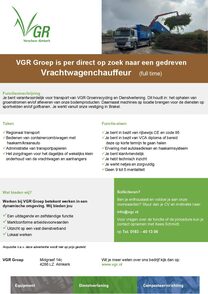 2024 VGR vacature Medewerker vrachtwagen